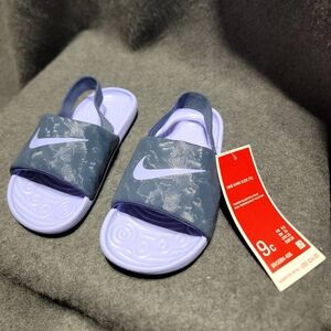 Nike Kawa Slide sandals in  "Thunder Blue Purple Pulse"